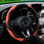 Car Decoration PU Carbon Fiber Leather Car Steering Wheel Cover No Inner Ring Univers lifestyle view