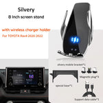 Car Mobile Phone Holder For Toyota Rav4 8-in Screen Fixing Navigation Bracket Wireless Charging Navigation Cellphone Holder