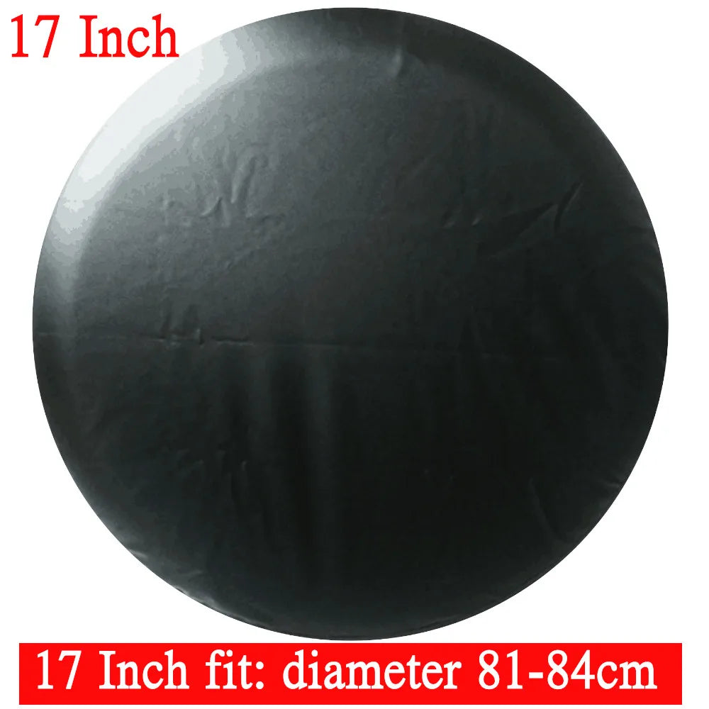 Universal Spare Tire PVC Leather Cover 14" 15" 16" 17" Inch | Black Spare Wheel Tire lifestyle view