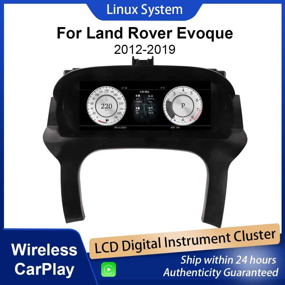 Digital Cluster Dashboard for Land Rover Evoque 2012-2019 | Wireless CarPlay 12.3-inc alternate view
