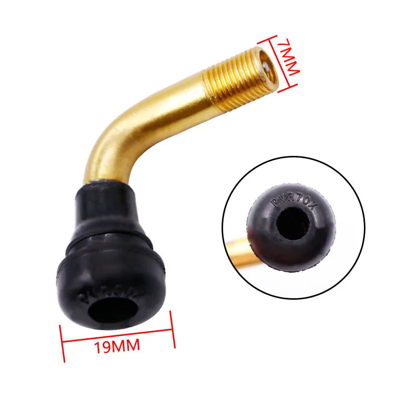PVR50 PVR60 PVR70 Motorcycle Tubeless Tire Valve Stem 90 Degree Rubber Angle Nozzle | lifestyle view