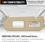 For Hyundai Elantra 2011 2012 2013 2014 2015 Car Sun Visor Interior Sunshade Board Driver Passenger Side Replacement Part