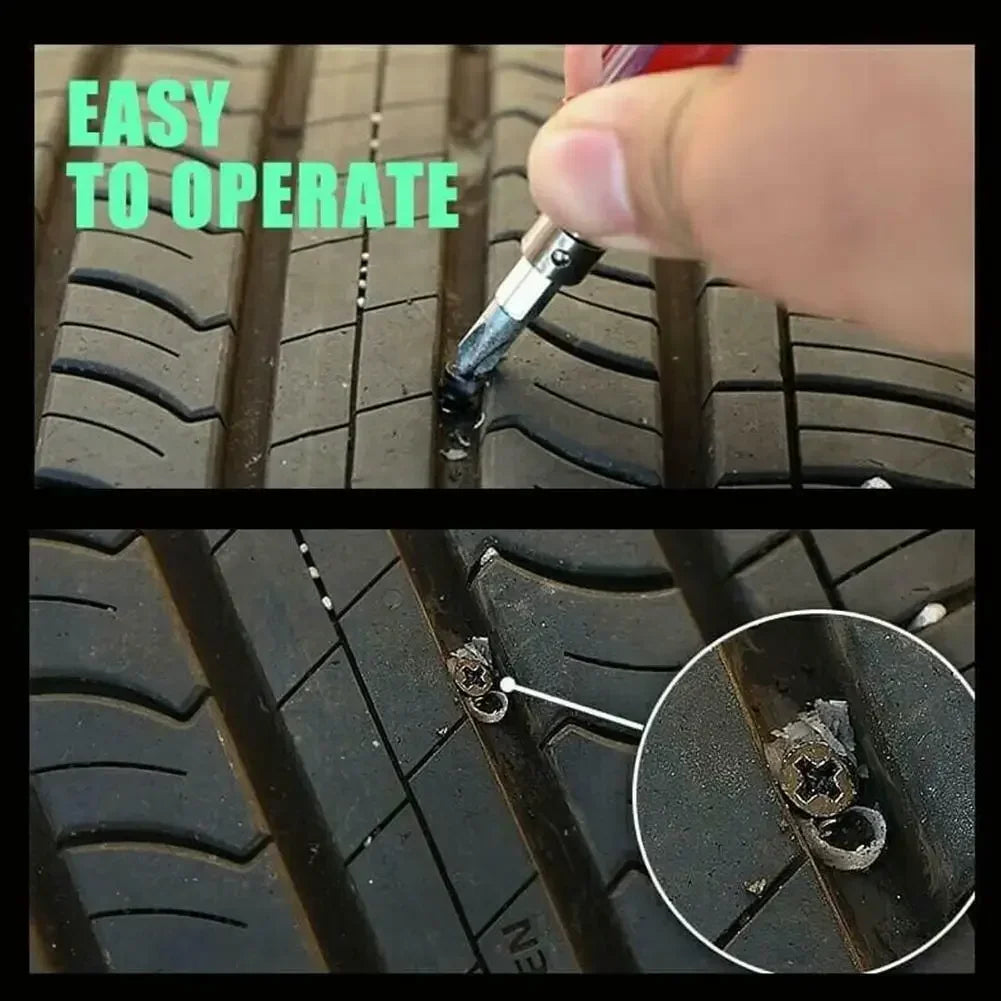 Universal Vacuum Tyre Repair Nail Kit Tubeless Tire Puncture Screw Fix Car Motorcycle AT detail view