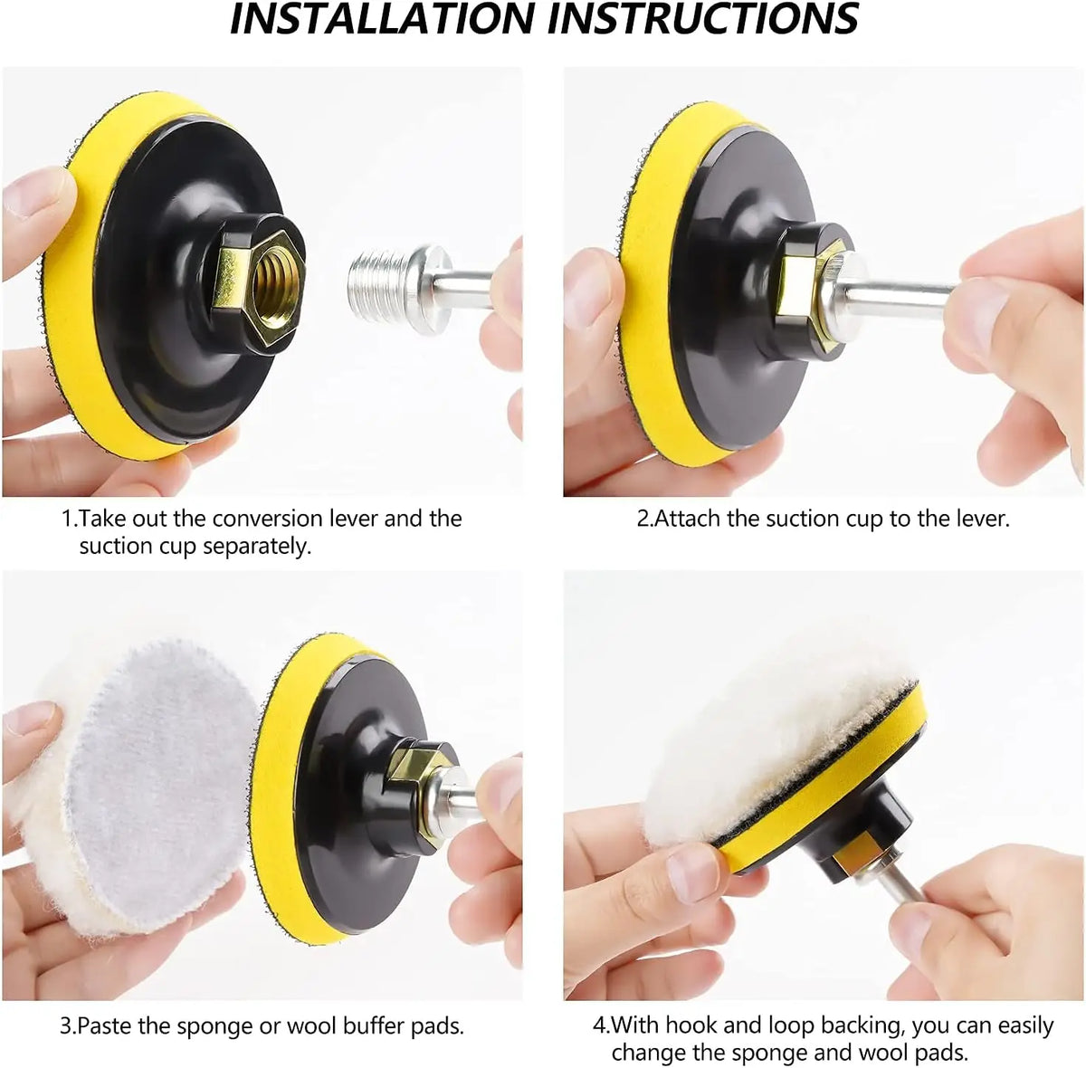 15-65 Pcs Car Headlight Repair Restoration Kit 3 Inch 75mm Sanding Plate Waxing Spong lifestyle view