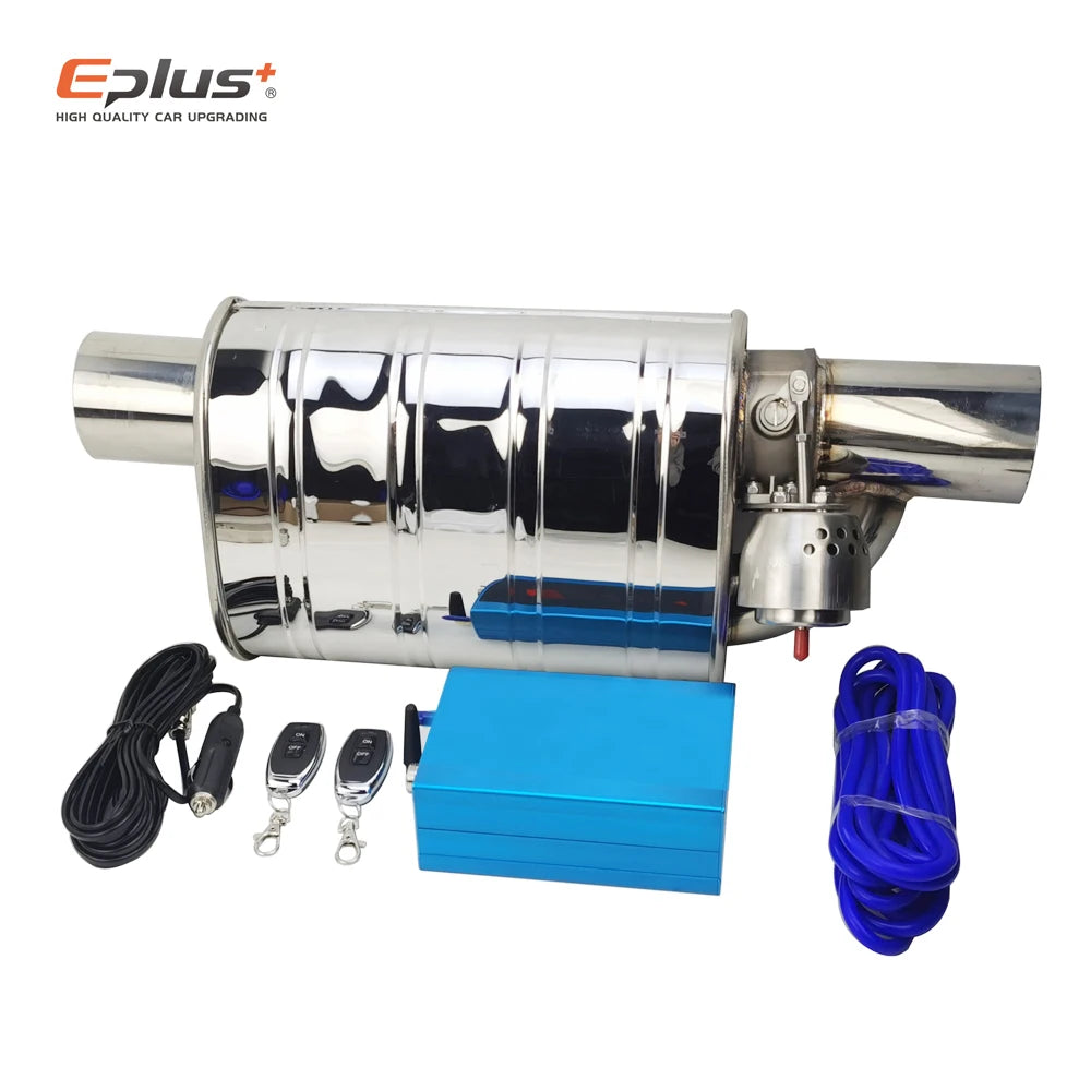 EPLUS Stainless Steel Remote Control Exhaust Vacuum Valve | Variable Silencer for Universal 51 63 76
