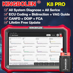 KINGBOLEN K8 PRO K8 ELITE Lifetime Free Update Car Diagnostic Tools Online ECU Coding Bidirectionnal All Service OBD2 Scanner