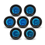 52mm Car Gauge Set | 7 Color LCD Digital Display Tachometer Boost Water Temp Oil Temp Oil Pressure E