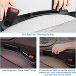 Car Seat Gap Filler Organizer Strip 2 Pc Black alternate view