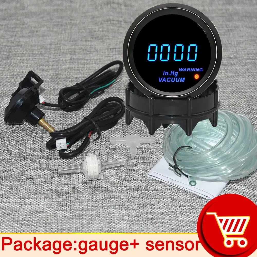 Digital Turbo Boost Gauge 52mm | BAR PSI Car Gauge Set with Water Temp Oil Pressure Volt detail view
