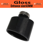 Oval Gloss Carbon Fiber Universal Car Muffler Tip Exhaust Pipe Nozzle Decoration | additional angle