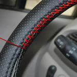 Car Steering Wheel Cover Needles And Braid Thread Artificial Leather Car Covers Suite 2 detail view