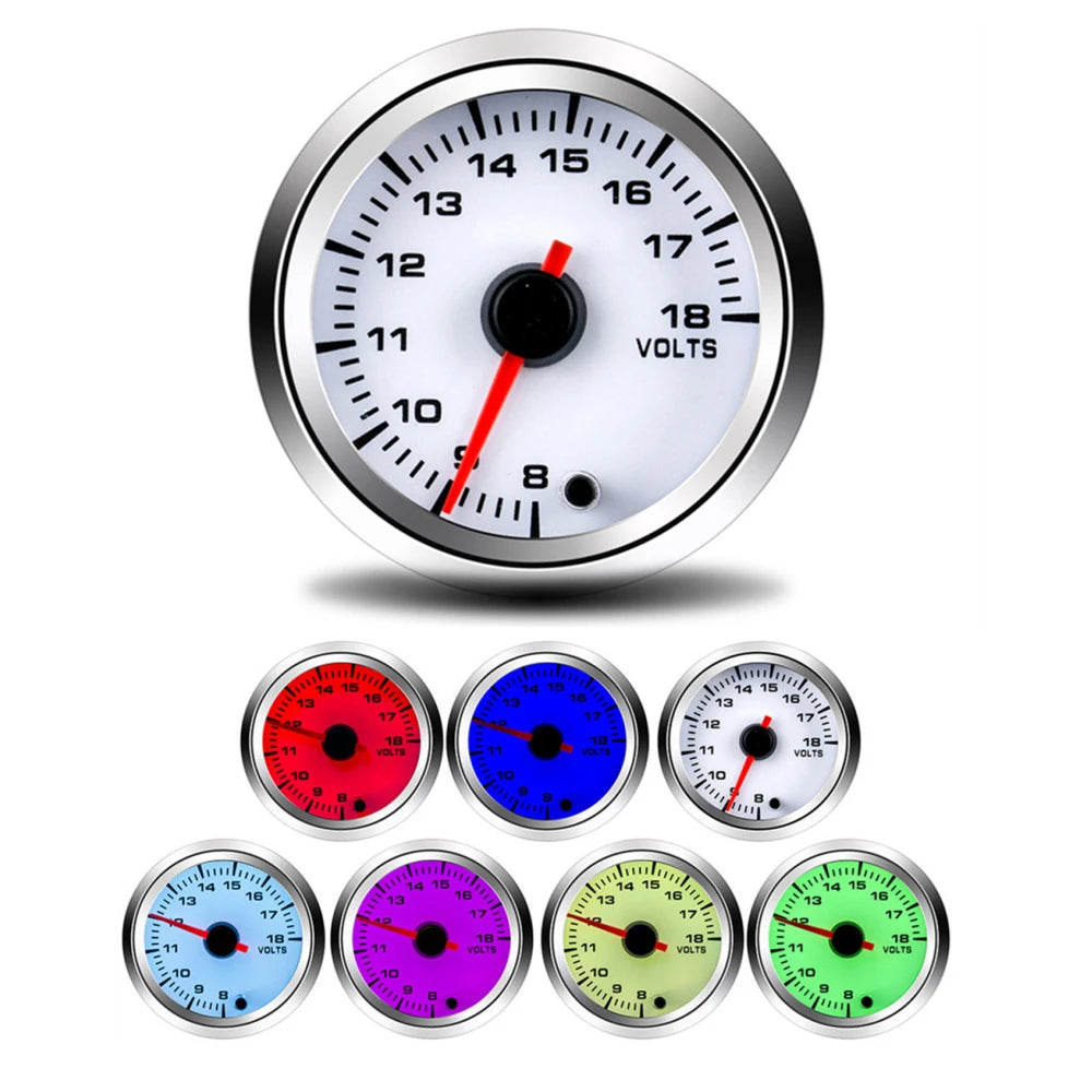 52mm 7-Color Car Gauge Set | Tachometer, Boost, Temp, Oil, Volt & Air-Fuel alternate view