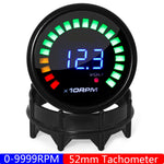 2" 52MM Digital LED Gauge Set | PSI Boost Vacuum Water Temp Oil Temp Oil Press Volt additional angle