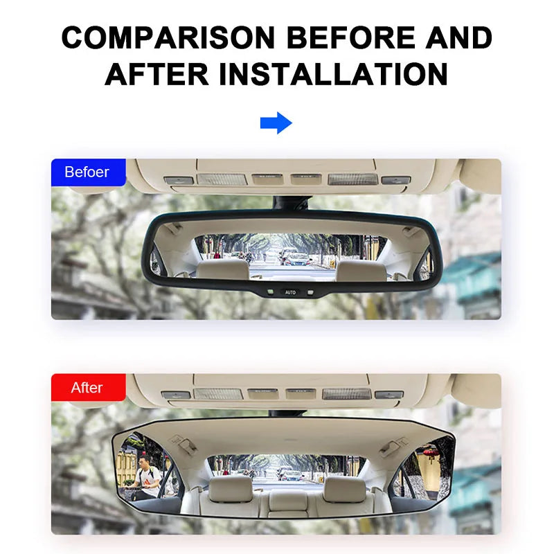Wide Angle Convex Car Interior Rear View Mirror Anti Glare detail view