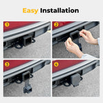 Trailer Hitch Cover 2-Inch Waterproof Towing Hitch Covers Uni-versal Plug Tube Cap Pr lifestyle view