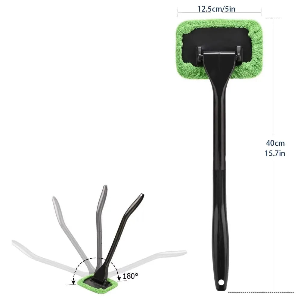 Windshield Cleaning Tool with 5 Reusable Cloth Pads | Car Window Cleaner alternate view