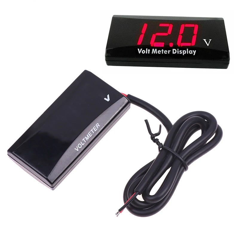 Mini LED Display Digital Voltmeter Panel Volt Voltage Meter Tester Reverse Connection Protection 12V For Car Motorcycle Universa