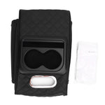 Car Center Console Armrest Pillow Memory Foam Auto Armrest Box with Cup Holder Tissue Box for SUVs Trucks and Cars