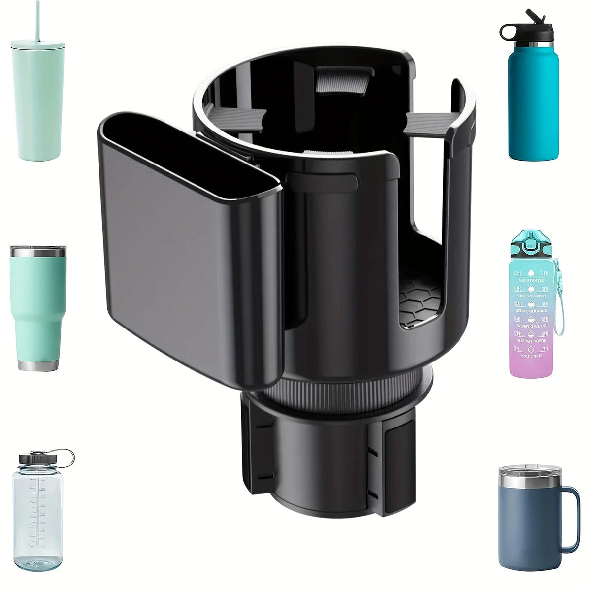 Car Cup Holder Expander With Phone Holder