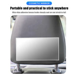 Car Sun Visor Makeup Mirror Stainless Steel Auto Rearview Mirror Self-adhesive Vanity Mirror Car Interior Cosmetic Mirror