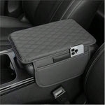 1pc Leather Car Center Console Armrest Cover Pad With 2 Storage Pockets, Universal Automotive Armrest Box Cushion