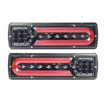 2 Pcs LED Tail Lights with Turn Signals Brake Lights and Reverse Lights | Universal Fit for Trucks B
