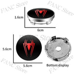 4Pcs Spider Symbol Car Wheel Hub Center Cap Badge Stickers | Universal Auto Accesso additional angle