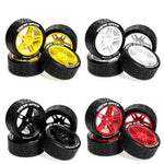 1/10 RC Touring Car Tires With Wheels 12mm Hex For Tamiya TT01 TT02 additional angle
