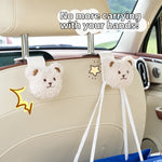 "Cute Cartoon Bear Car Seat Back Hook - Creative Multi-purpose Auto Interior Storage alternate view