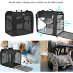 Wakytu Two-in-One Foldable Cat and Dog Carrier | Double Pet Transportation Bag lifestyle view