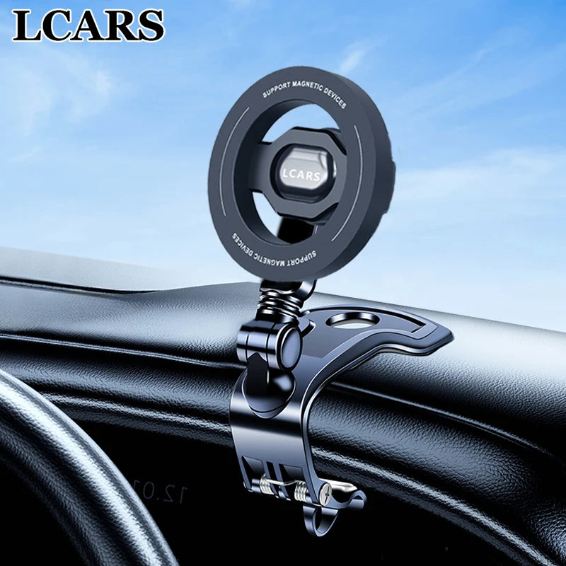 Magnetic Car Phone Holder with Rotatable Design | Anti-Shake Dashboard Mount for Navigation