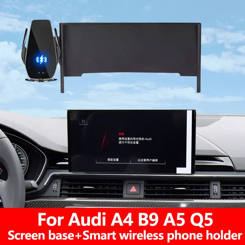 Car Mobile Phone Holder For Audi A4 B9 A5 Q5 Special Bracket Of Screen GPS Stable Phone Holder Suitable All Smartphone holder