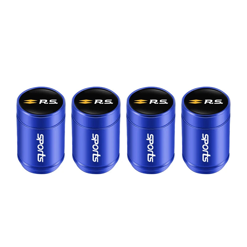 4Pcs Aluminum Alloy Tire Valve Stem Caps for Renault Models | Dust-Proof Car Tire Acc lifestyle view