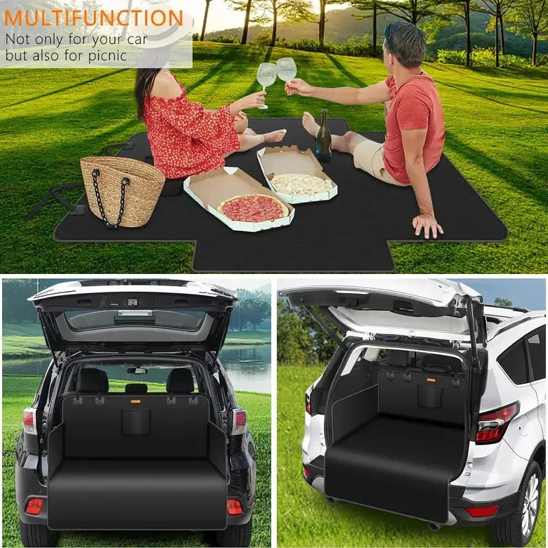Waterproof Dog Car Seat Cover Trunk Case Dog Car Transporter Travel Mat Pad Dog Carri lifestyle view