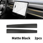 Car Dashboard Cover For Tesla Model 3 Y Door Dash Trim Panel Carbon Fibre ABS Interior A detail view