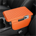 Upgraded Microfiber Leather Car Center Console Armrest Cover Cushion | with 2 Storage Bags | Universal for Most Cars