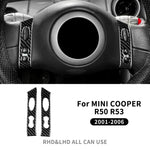 For Mini Cooper Hatch One R50 R53 2001-2006 Steering Wheel Button Sticker Strip Soft alternate view