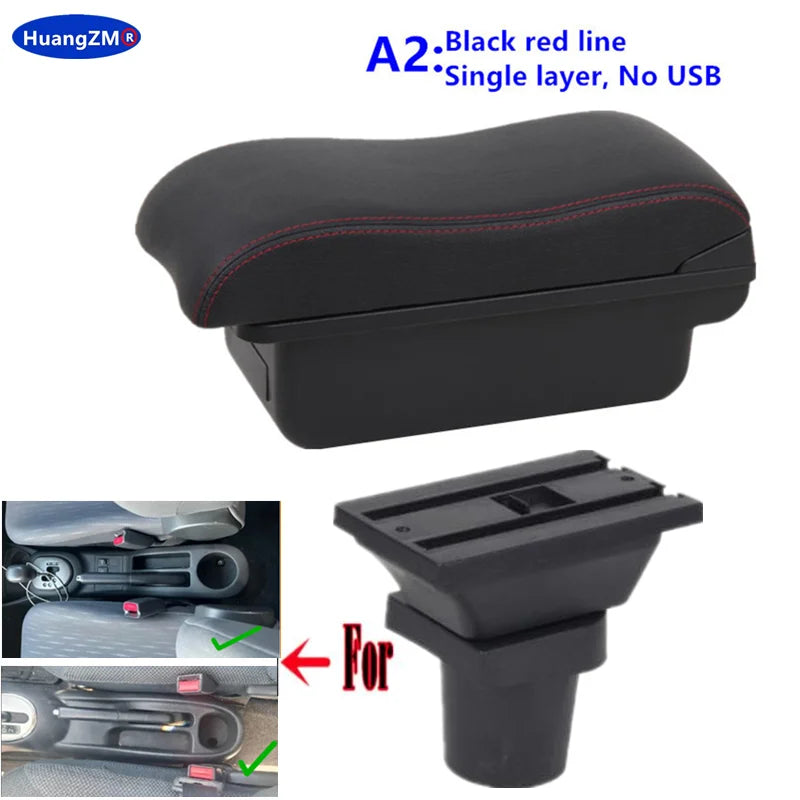 Armrest Box For Toyota Yaris Vitz 5dr Hatchback 1998-2011 2005 2006 2007 2008 2009 2010 Car Central Storage Box Car Accessories