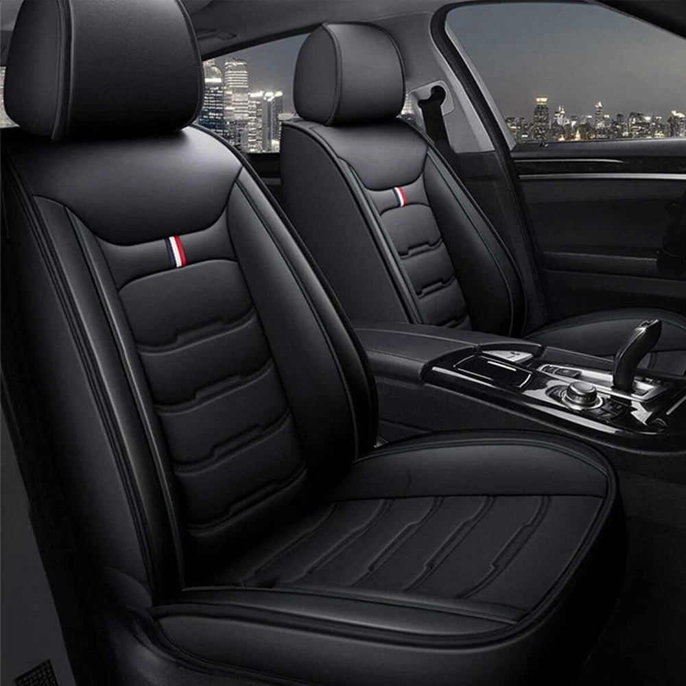 2PCS Car Seat Cover Premium PU Leather Front Seat Cushion Four Season Universal for Most Car SUV Car Interior Seat Protection Cover