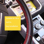 Car Steering Wheel Braid Cover Needles And Thread Artificial Leather Car Covers Suite alternate view