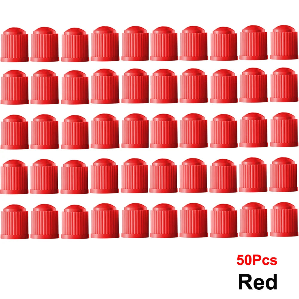 AUTCOAT Tire Stem Valve Caps | Universal Plastic Valve Covers for Cars, Trucks, Bikes close-up view