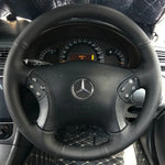 Customize Microfiber Leather DIY Car Steering Wheel Cover For Mercedes Benz W203 C-Cl alternate view