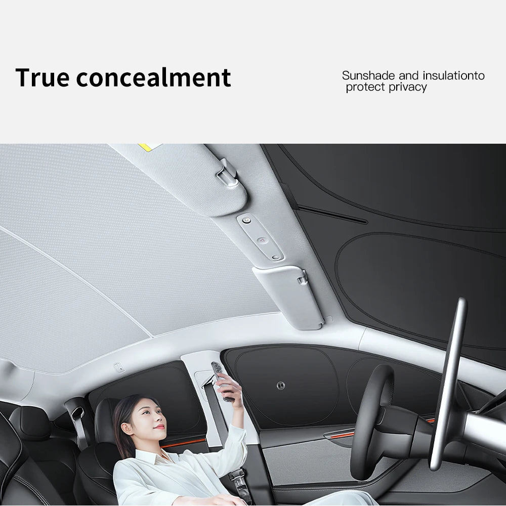 YZ Tesla Model 3 Y Side Window Sunshade | Front Rear Privacy Sun Protection additional angle