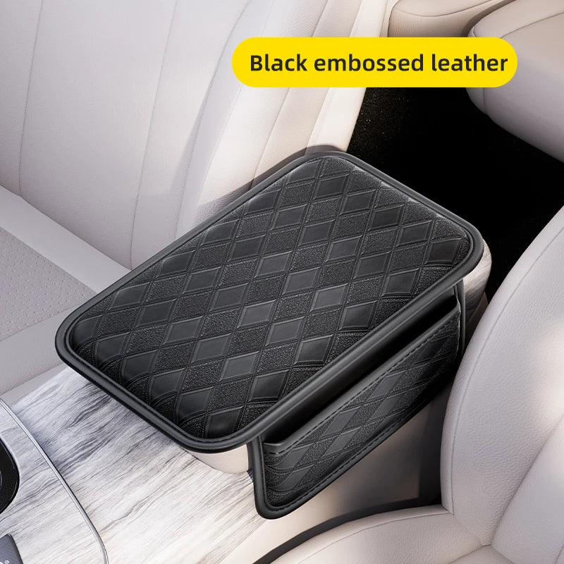 Car Arm Rest Pad Center Console Auto Armrest Box Protection Cover Elbow Rest Cushion with Side Storage Pocket