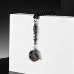 metal Car Mirror Rearview Pendant Auto Interior Decor Pendants Aluminum Wheel With Sho close-up view