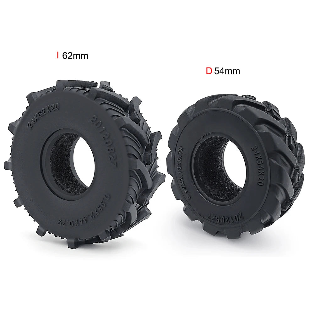 1.0 Inch Soft Rubber RC Crawler Tires 4Pcs for TRX-4M Axial SCX24 detail view
