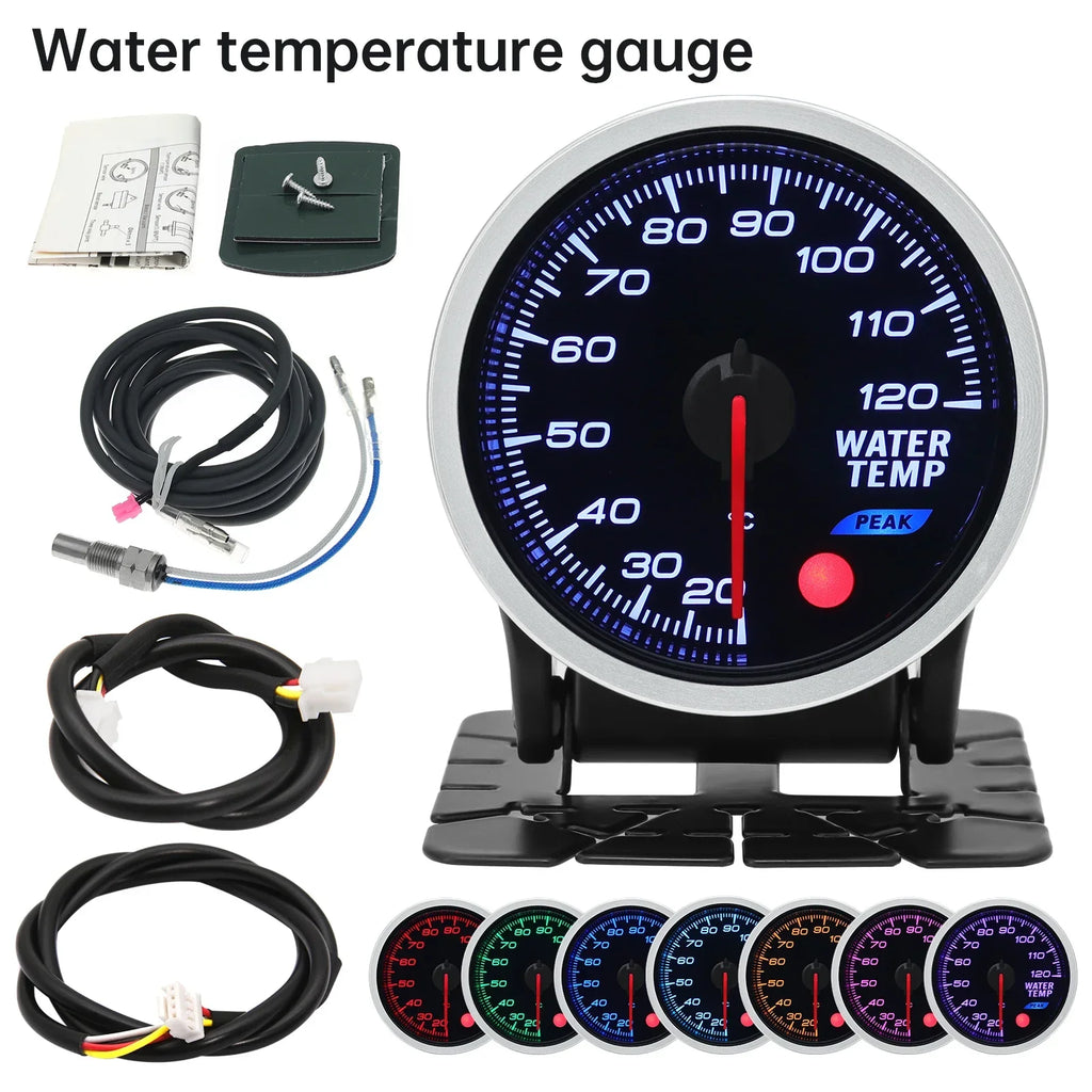 2 Inch 52MM Smoke Lens Gauge Car Turbo Boost Meter Oil Pressure Meter 3Bar 2Bar PSI Turbo Gauge 8 Colors Backlight With Electron