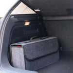 1PC Dark Gray Car Felt Storage Box Car Storage Bag Enlarged and Thickened Soft Felt Storage Box Hous