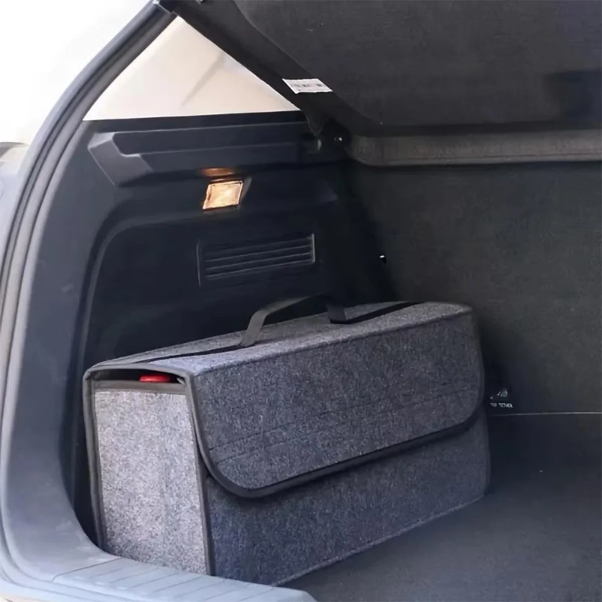 1PC Dark Gray Car Felt Storage Box Car Storage Bag Enlarged and Thickened Soft Felt Storage Box Hous