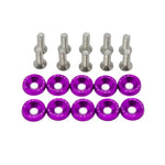 10 PCS M6 Car Modified Fasteners Fender Washer Bumper Engine Concave Screws Fender additional angle